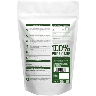 Nakpro 100% PURE CARB | High Calorie Carbohydrate | Fast Digesting Supplement Powder | Weight Gainers/Mass Gainers (750 g, Unflavored)