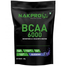 Nakpro BCAA 6000 - Post Workout Muscle Building Powder (Blueberry, 200g)