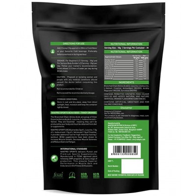 Nakpro BCAA 6000 - Post Workout Muscle Building Powder (Blueberry, 400g)