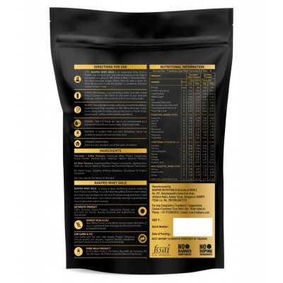 Nakpro GOLD 100% Whey Protein Concentrate Powder Whey Protein (1 kg, Cream chocolate)