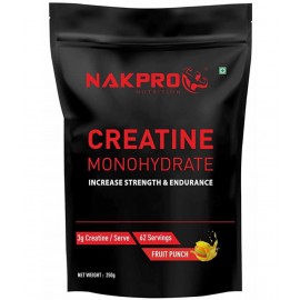Nakpro MICRONIZED CREATINE MONOHYDRATE (62 Servings) Creatine (250 g, Fruit Punch) Nakpro MICRONIZED CREATINE MONOHYDRATE (62 Servings) Creatine (250 g, Fruit Punch)