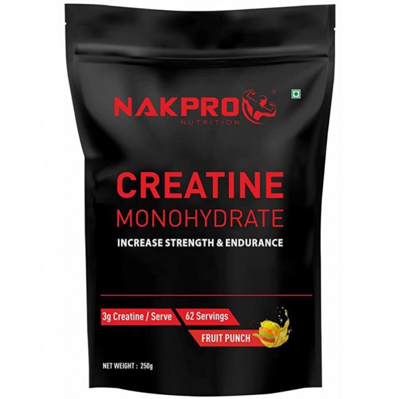 Nakpro MICRONIZED CREATINE MONOHYDRATE (62 Servings) Creatine (250 g, Fruit Punch)