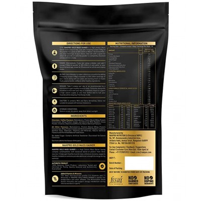 Nakpro Mass Gainer Protein Powder with Creatine, Vitamin & Minerals Weight Gainers/Mass Gainers (3 kg, Banana)