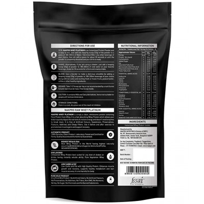 Nakpro PLATINUM 100% Whey Protein Isolate Supplement Powder Whey Protein (500 g, Cookies & Cream)