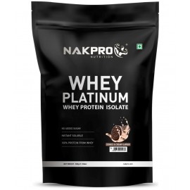 Nakpro PLATINUM 100% Whey Protein Isolate Supplement Powder Whey Protein (500 g, Cookies & Cream)