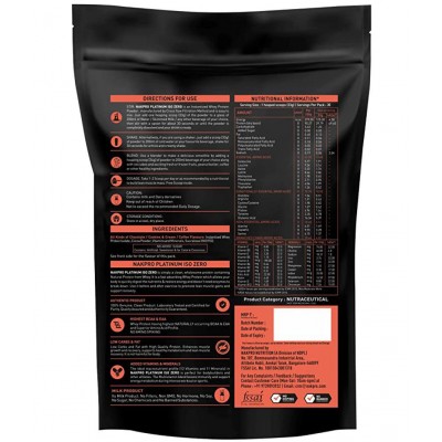 Nakpro PLATINUM ISO ZERO 100% Whey Protein Isolate Whey Protein (500 g, Chocolate)