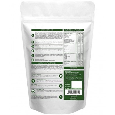 Nakpro Vegan Soy Protein Isolate 90% Raw, Pure, Natural & Vegetarian Plant Protein Powder (1 kg, Unflavor)