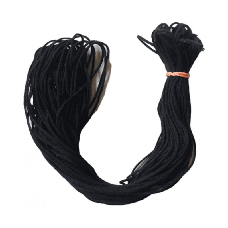 Namashkar - Black Thread - Kala Dhaaga - Nazar suraksha - Black dhaga - Kaala Dora - Nazar battu - Tabeez - 20 Metres (Black - Cotton)