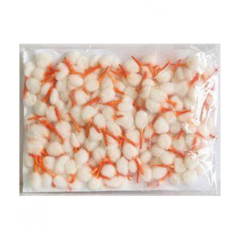 Nandini Cotton Wicks ( Plain Lambi - 200 pcs ) | Cotton Wicks Diya Bati, Jyot Cotton, Organic Batti, Pure Puja Baati, Round Cotton, Lambi Batti, Long Wicks, Kesar batti, Orange White Color, For Puja, Prayer Color