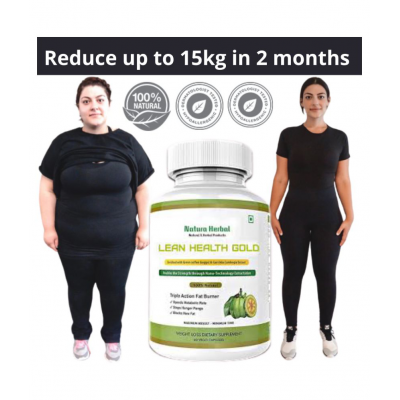 Natura Herbal LEAN HEALTH GOLD Weight loss Herbal supplements (60 Capsules) 500 mg Unflavoured Single Pack