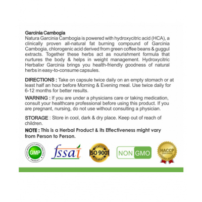 Natura Herbal LEAN HEALTH GOLD Weight loss Herbal supplements (60 Capsules) 500 mg Unflavoured Single Pack