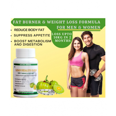 Natura Herbal Lean Healh Gold Weight Loss & (Fat Burner) Supplement For men and women 60 no.s Unflavoured Single Pack