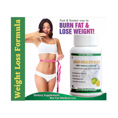 Natura Herbal Lean Healh Gold Weight Loss & (Fat Burner) Supplement For men and women 60 no.s Unflavoured Single Pack