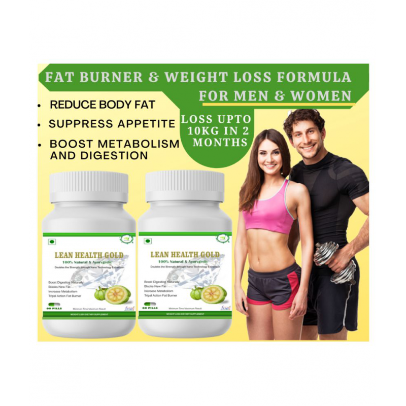Natura Herbal Lean Health Gold Weight loss capsules 2 no.s Natural Pack of 2