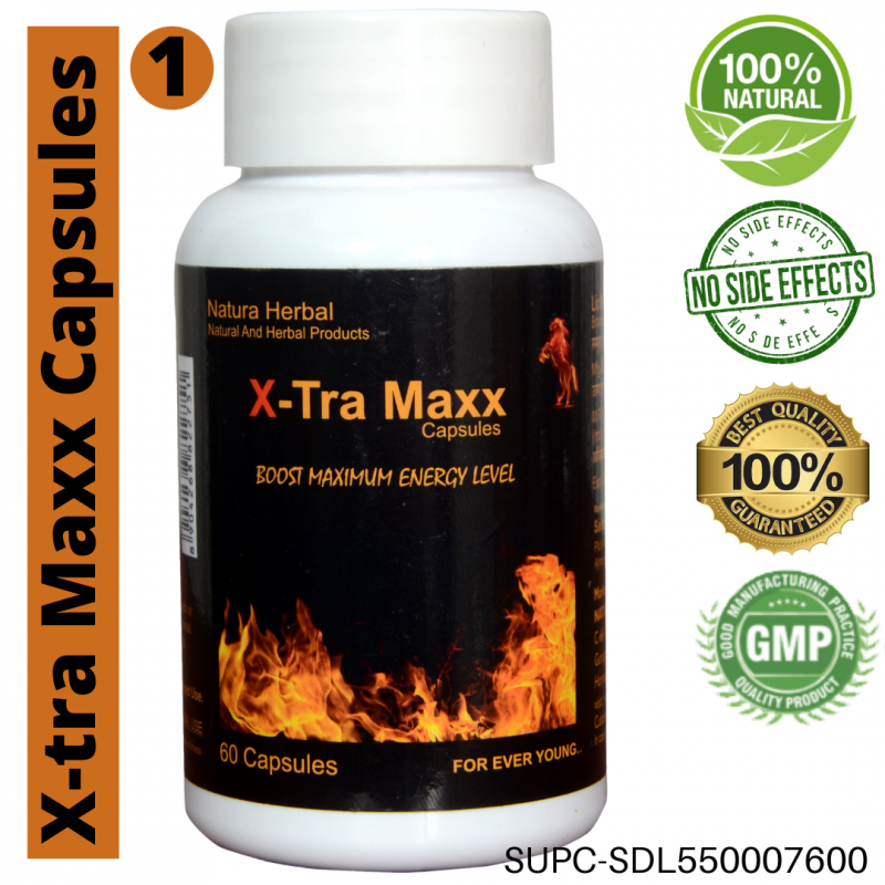 Natura Herbal Xtra Maxx Energy Booster (60 Capsules)-1bottle 60 no.s Unflavoured