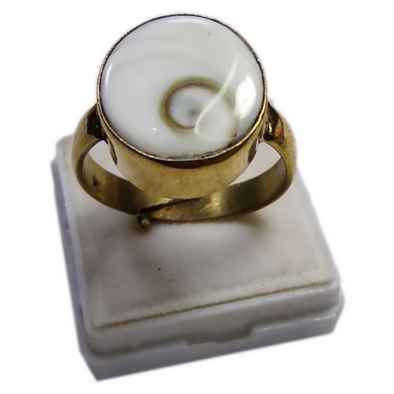 Natural Gomati Chakra Ring 5.83-7.22 Ratti 5.25-6.50 Carat Panchdhatu Metal Adjustable Free Size Gomti Chakra Ring for Men and Women