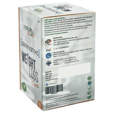 Nature Sure Agnimantha Weight Loss Formula 60 no.s Unflavoured Single Pack