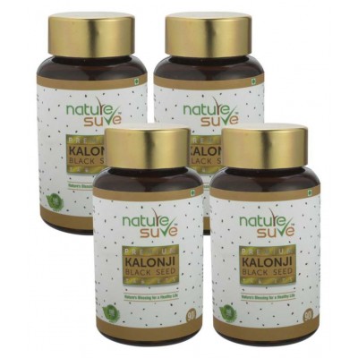 Nature Sure Kalonji (Black Seed/ Nigella) Tablet 360 no.s Pack Of 4