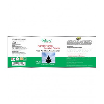 Naturz Ayurveda Aaram Herbo Laxative Powder 100 gm Pack Of 1