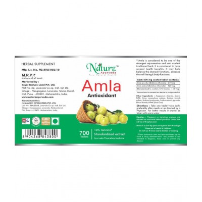 Naturz Ayurveda Amla Tablet 700 no.s Pack Of 1 Naturz Ayurveda Amla Tablet 700 no.s Pack Of 1