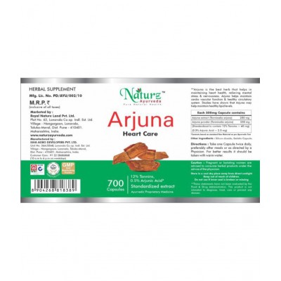 Naturz Ayurveda Arjuna Capsule 700 no.s Pack Of 1