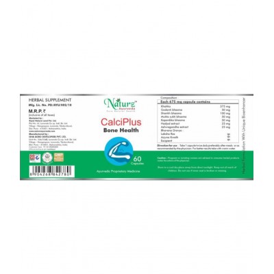 Naturz Ayurveda CALCI PLUS Capsule 60 no.s Pack Of 1