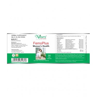 Naturz Ayurveda Femo Plus Capsule 30 no.s Pack Of 1