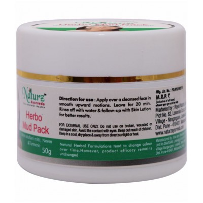 Naturz Ayurveda Herbo Mud Pack Paste 50 gm Pack Of 1