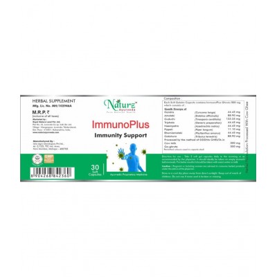 Naturz Ayurveda Immuno Plus Capsule 30 no.s Pack Of 1