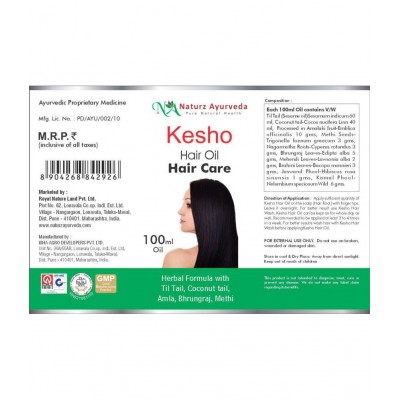 Naturz Ayurveda Kesho Hair Oil Oil 100 ml Pack Of 1