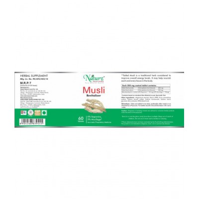 Naturz Ayurveda Musli Tablet 60 no.s Pack Of 1