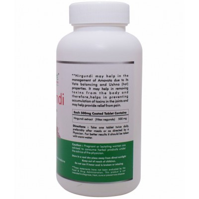 Naturz Ayurveda Nirgundi Tablet 120 no.s Pack Of 1