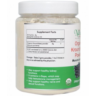 Naturz Ayurveda Organic Krounchbeej Powder 200 gm Pack Of 1