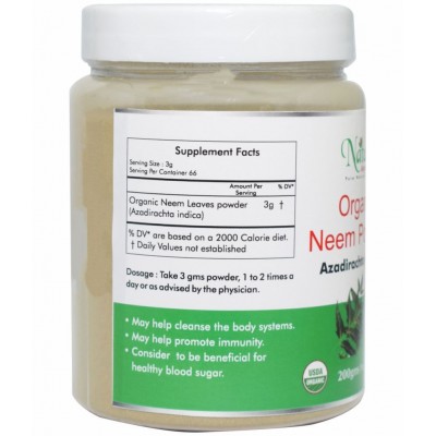 Naturz Ayurveda Organic Neem Powder 200 gm Pack Of 1