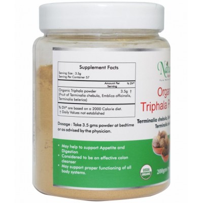 Naturz Ayurveda Organic Triphala Powder 200 gm Pack Of 1