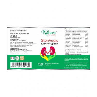 Naturz Ayurveda STON VEDIC Tablet 900 no.s Pack Of 1 Naturz Ayurveda STON VEDIC Tablet 900 no.s Pack Of 1