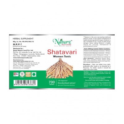 Naturz Ayurveda Shatavari Tablet 700 no.s Pack Of 1
