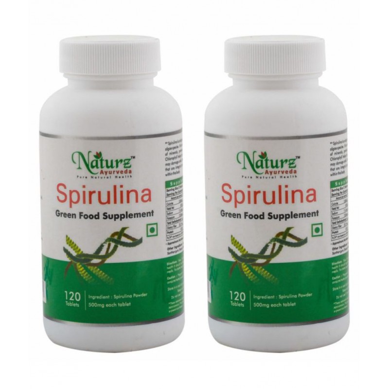 Naturz Ayurveda Spirulina 120 Tablet 500 mg Pack Of 2