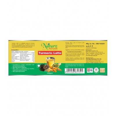 Naturz Ayurveda Turmeric Latte Powder 100 gm Pack Of 1