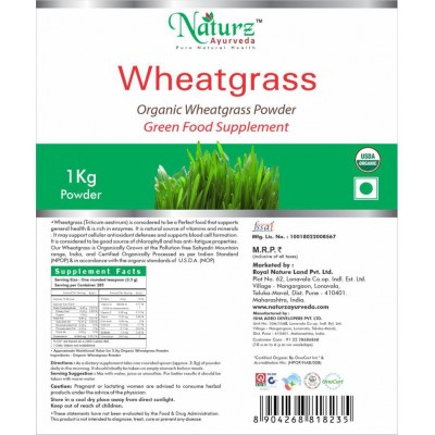 Naturz Ayurveda Wheatgrass Powder 1 kg Pack Of 1 Naturz Ayurveda Wheatgrass Powder 1 kg Pack Of 1