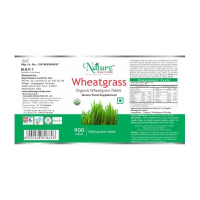 Naturz Ayurveda Wheatgrass Tablet 900 no.s Pack Of 1