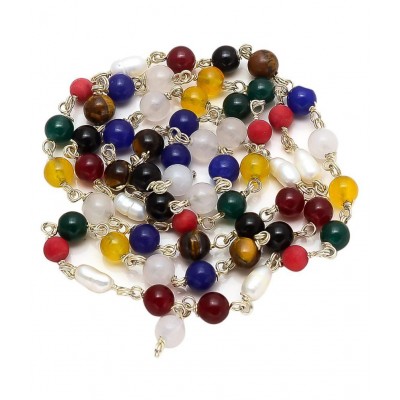 Navgrah/Navratan Mala or Necklace for Men and Women- 6mm 54 beads