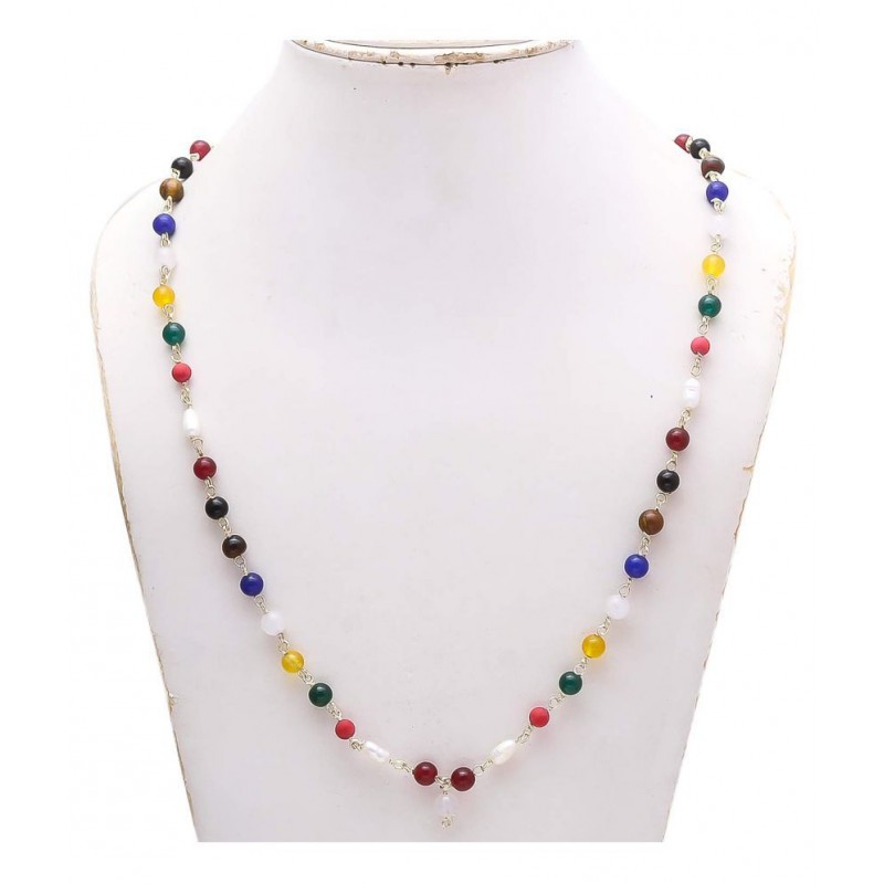Navgrah/Navratan Mala or Necklace for Men and Women- 6mm 54 beads