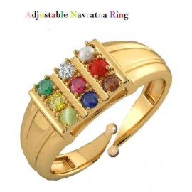 Navratna/Navgrah Panchdhatu Ring Natural Nav Stone ADJUSTABLE Ring Navratna/Navgrah Panchdhatu Ring Natural Nav Stone ADJUSTABLE Ring