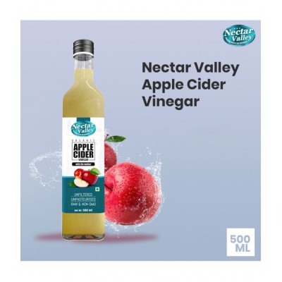 Nectar Valley Apple Cider Vinegar With Mother | Organic, Unfiltered & Unpasteurized 500 ml Unflavoured