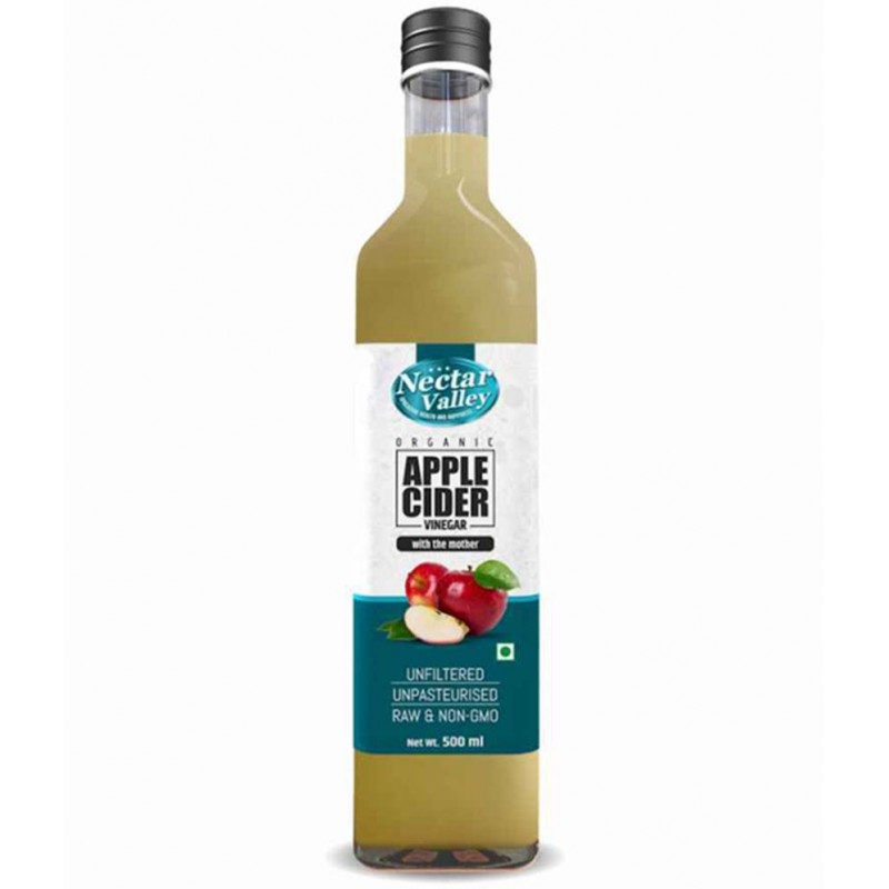 Nectar Valley Apple Cider Vinegar With Mother | Organic, Unfiltered & Unpasteurized 500 ml Unflavoured