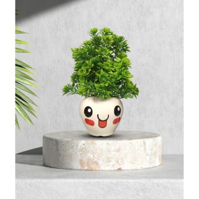 Neki Wild Plant Green Artificial Plants Bunch Plastic - Pack of 3