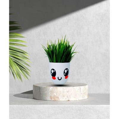 Neki Wild Plant Green Artificial Plants Bunch Plastic - Pack of 3