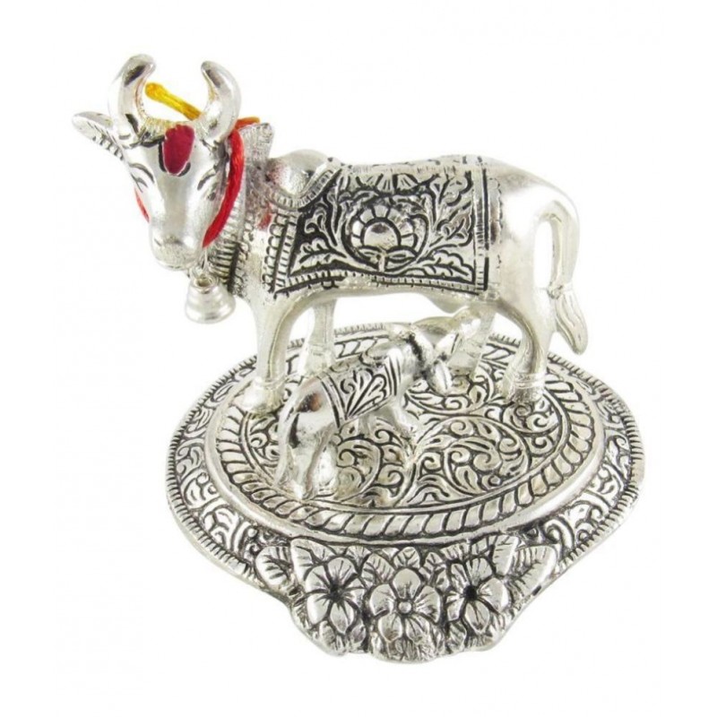 Neo Classic Cow and Calf Metal Idol