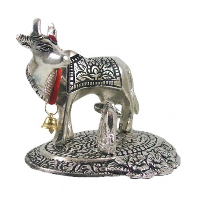 Neo Classic Kamdhenu Cow Aluminium Idol